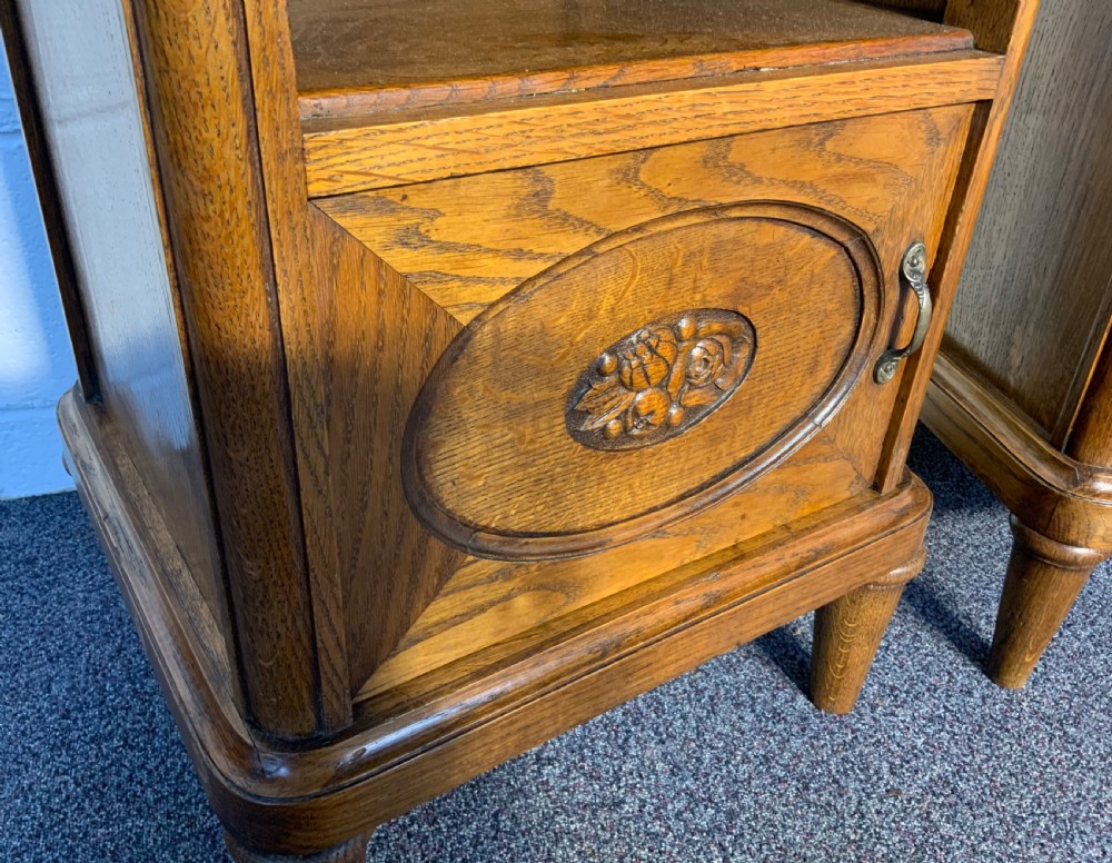 PAIR OF FRENCH OAK ART DECO BEDSIDE CABINETS  View VI
