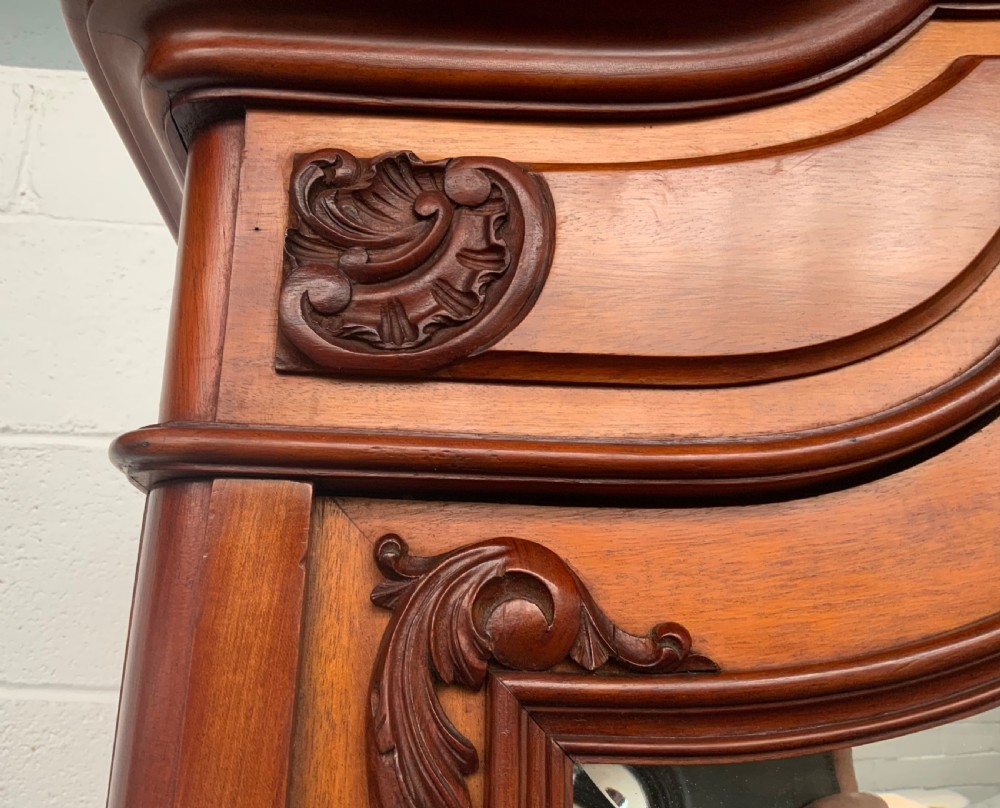 FRENCH MAHOGANY DOUBLE ARMOIRE  View IX