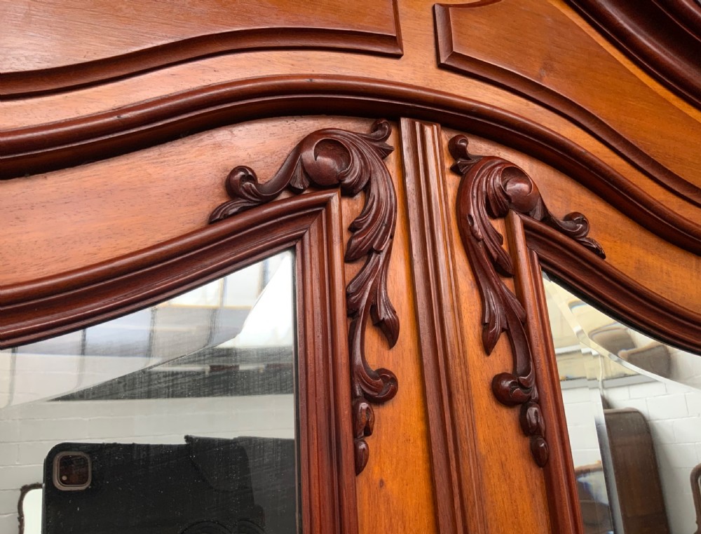 FRENCH MAHOGANY DOUBLE ARMOIRE  View X
