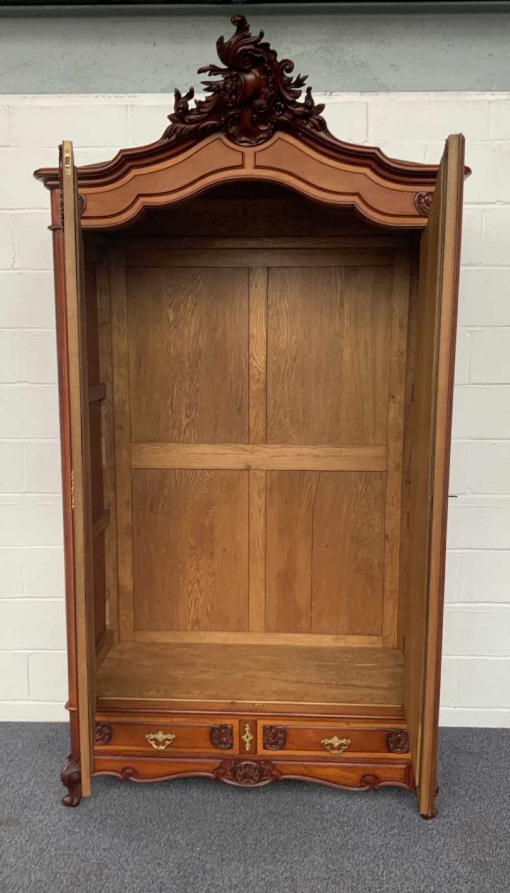 FRENCH MAHOGANY DOUBLE ARMOIRE  View XI