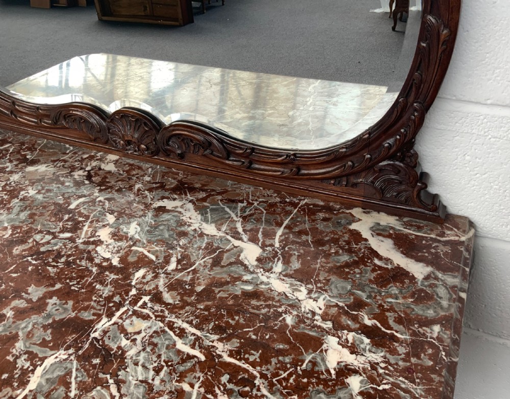 ORNATELY CARVED FRENCH WALNUT DRESSING TABLE  View V