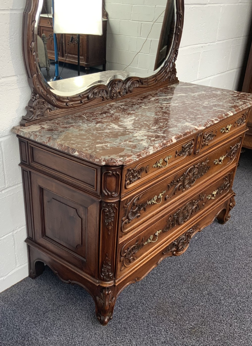 ORNATELY CARVED FRENCH WALNUT DRESSING TABLE  View VII