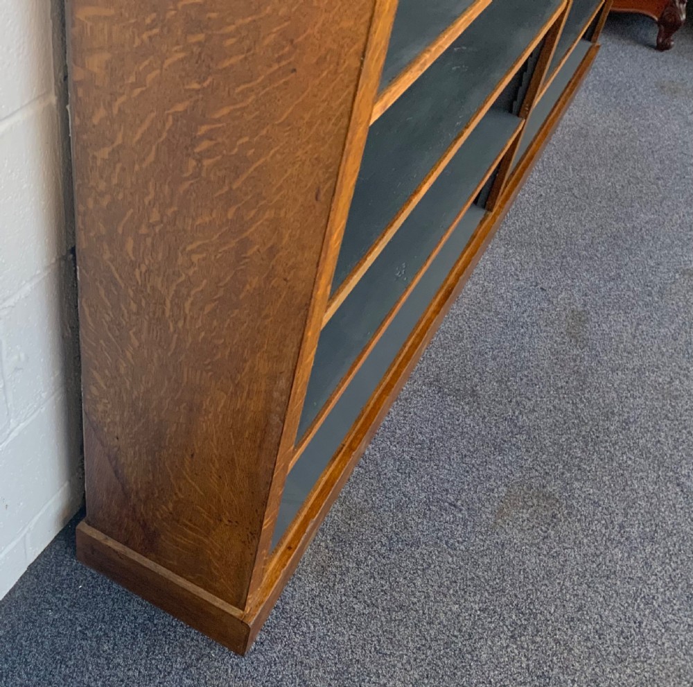 LARGE 9FT WIDE OAK OPEN BOOKCASE View IV