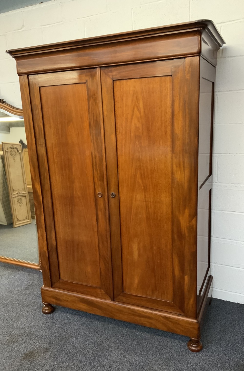 FRENCH MAHOGANY ARMOIRE 