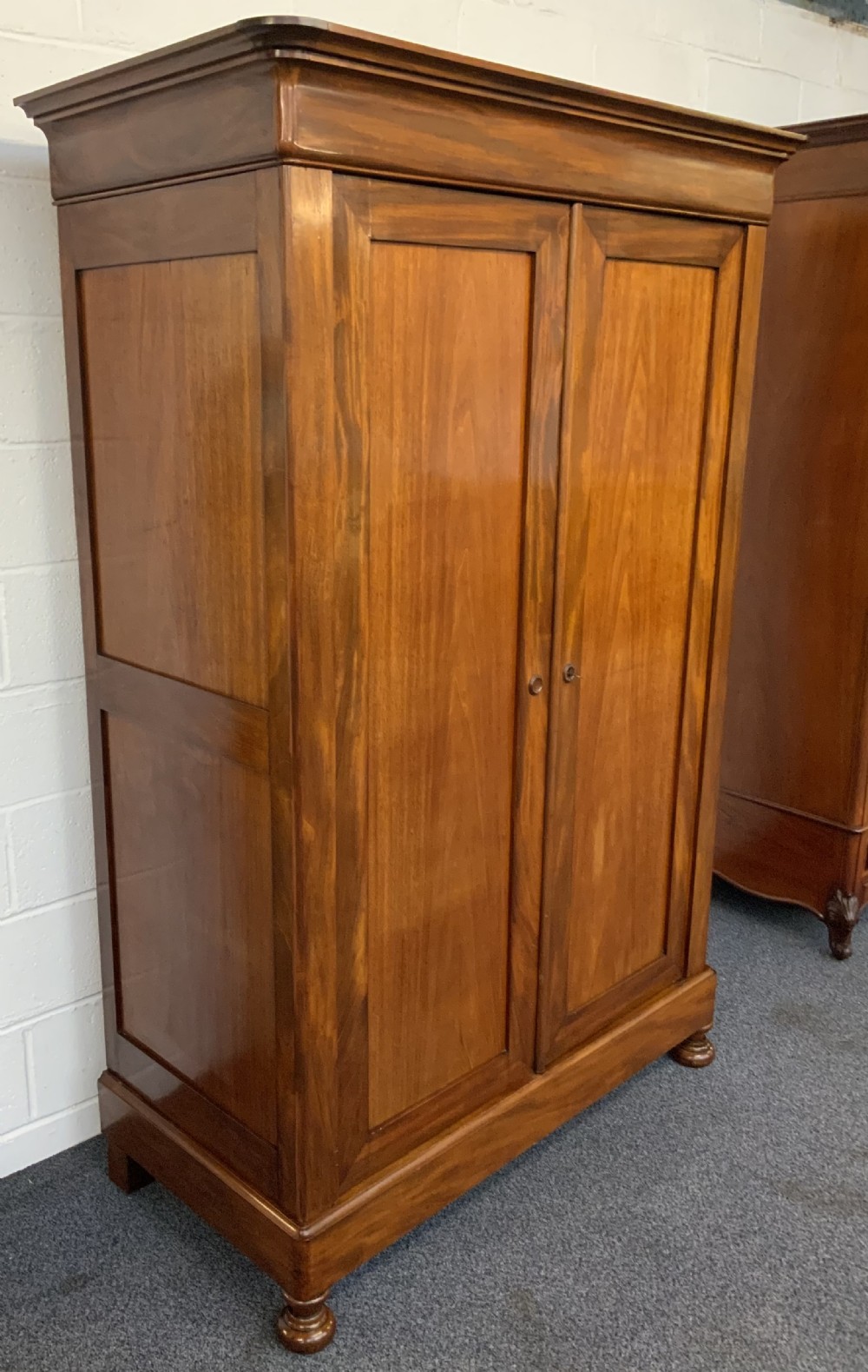 FRENCH MAHOGANY ARMOIRE  View V