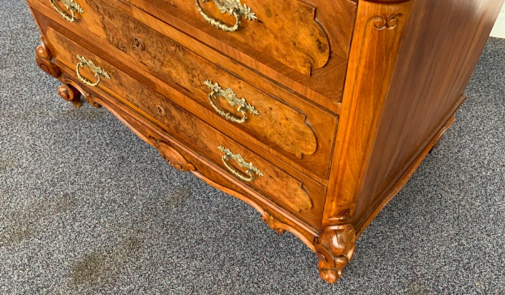 BURR WALNUT FRENCH CHEST OF DRAWERS  View IV