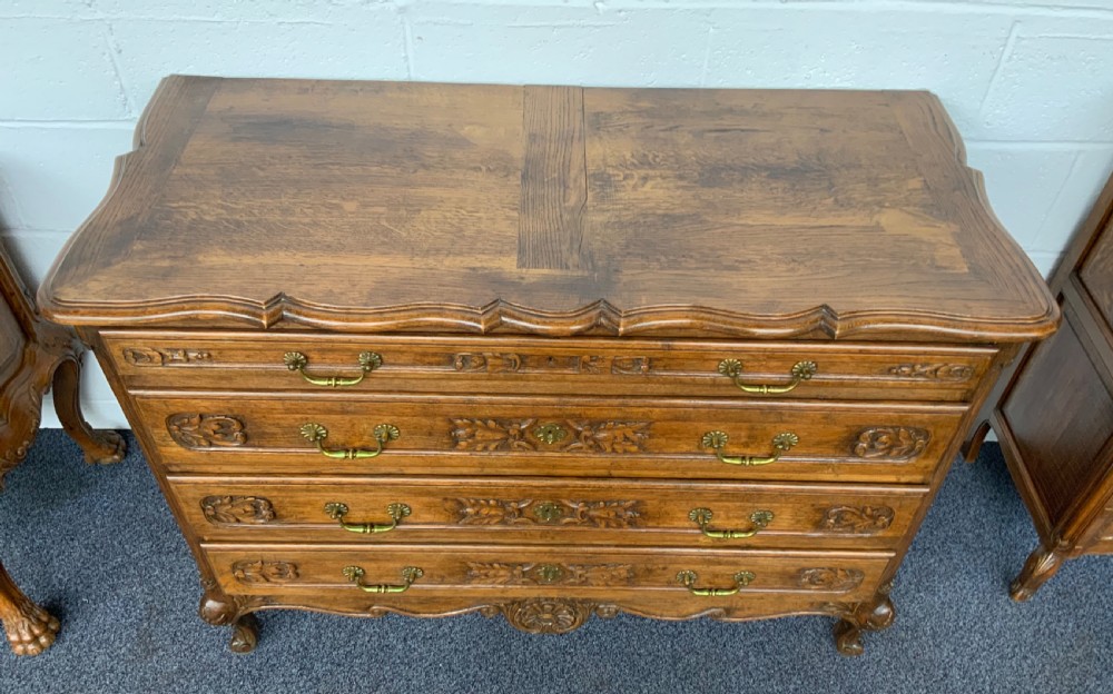 ORNATELY CARVED FRENCH OAK CHEST OF DRAWERS  View IV