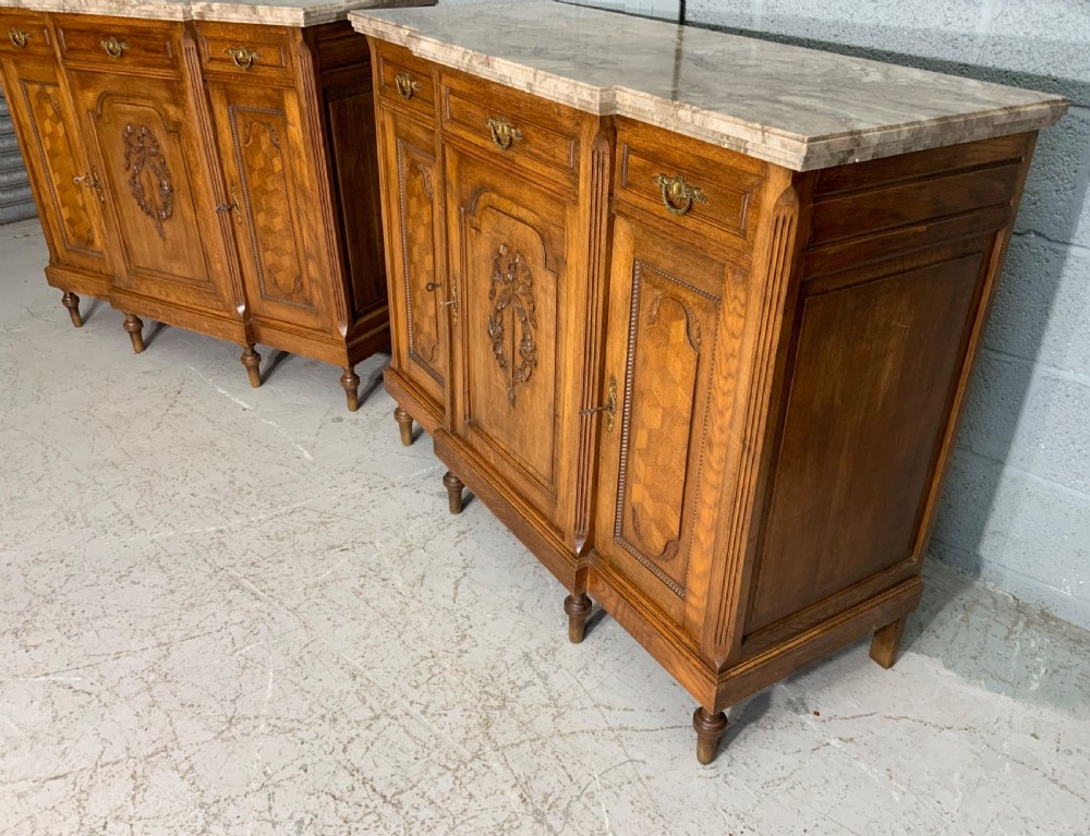 PAIR OF FRENCH MARBLE TOPPED SIDEBOARDS View VII
