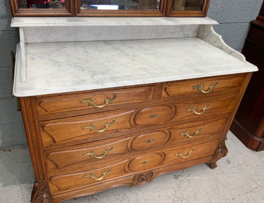 CARVED OAK FRENCH WASHSTAND  View IX