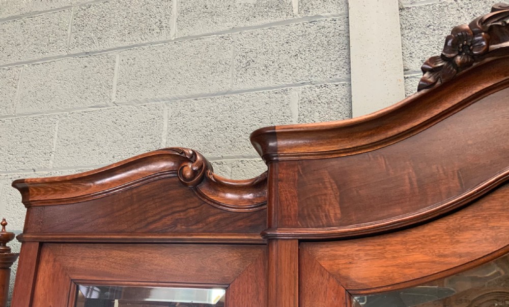 LARGE MAHOGANY TRIPLE FRENCH ARMOIRE  View VII