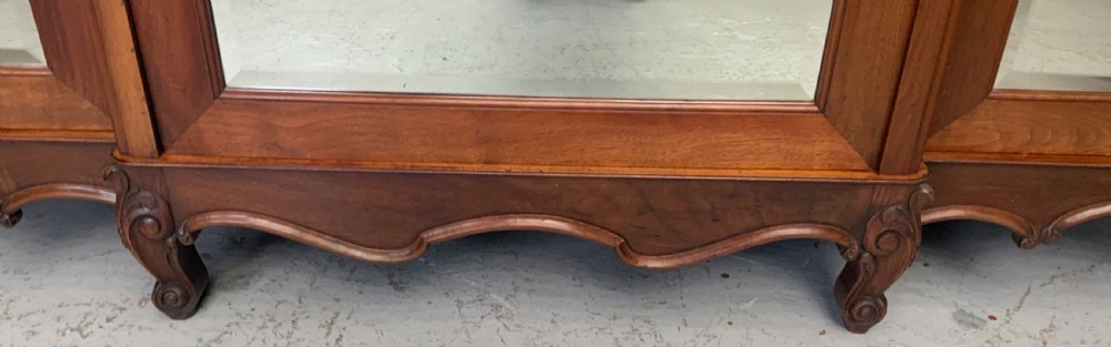 LARGE MAHOGANY TRIPLE FRENCH ARMOIRE  View VIII
