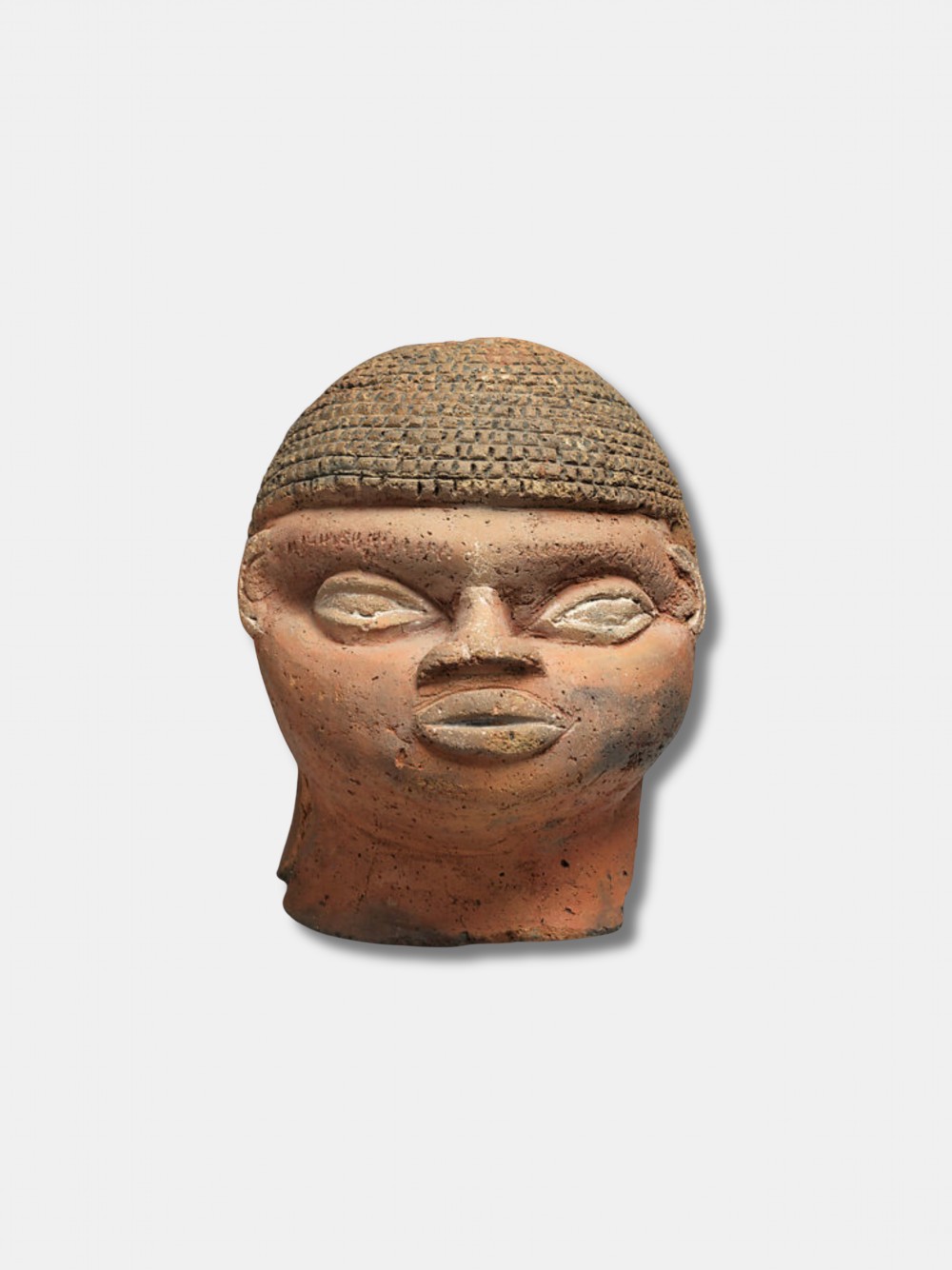 A carved dark wood articulated lay figure standing upright with jointed limbs. View VII