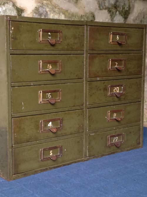 EARLYMID C20TH MULTIDRAWER FILING CABINET - ADDITIONAL PHOTO 2