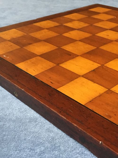 SUPERB EDWARDIAN CHESS BOARD - ADDITIONAL PHOTO 13