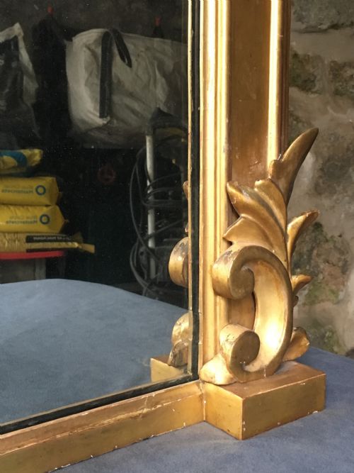 SMALL GILDED OVERMANTEL MIRROR - ADDITIONAL PHOTO 9