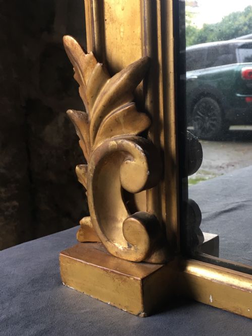 SMALL GILDED OVERMANTEL MIRROR - ADDITIONAL PHOTO 10