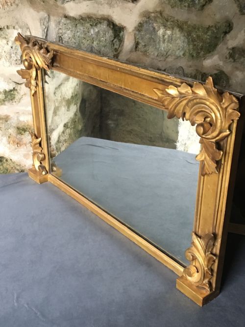 SMALL GILDED OVERMANTEL MIRROR - ADDITIONAL PHOTO 11