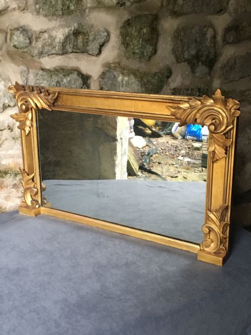 SMALL GILDED OVERMANTEL MIRROR - ADDITIONAL PHOTO 14