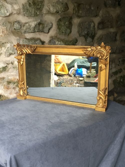SMALL GILDED OVERMANTEL MIRROR - ADDITIONAL PHOTO 15