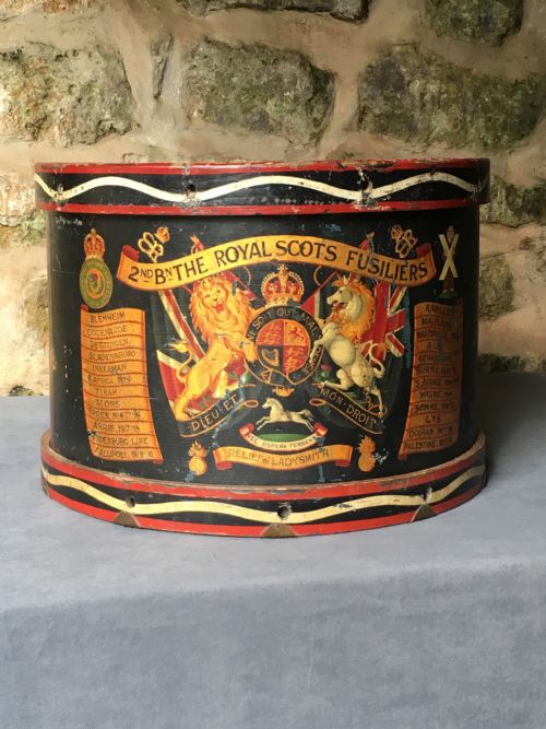 a stunning early c20th military drum - CATEGORY: ANTIQUE MISCELLANEOUS - DATED 1920