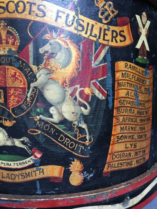 A STUNNING EARLY C20TH MILITARY DRUM - ADDITIONAL PHOTO 5