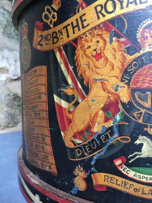A STUNNING EARLY C20TH MILITARY DRUM - ADDITIONAL PHOTO 6
