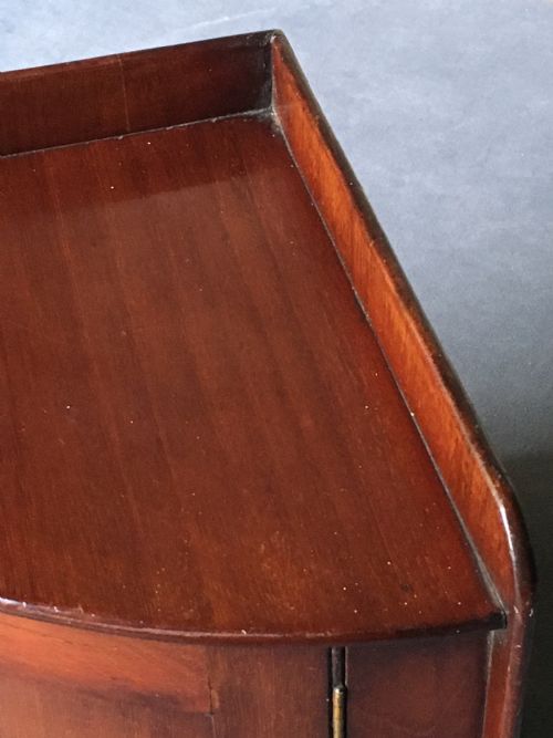 SMALL BOW FRONTED CORNER CUPBOARD - ADDITIONAL PHOTO 8