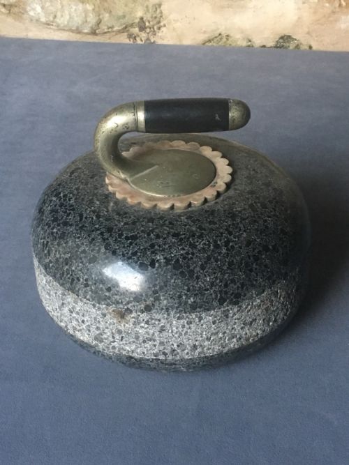 beautiful scottish curling stone - CATEGORY: ANTIQUE MISCELLANEOUS - DATED 1910
