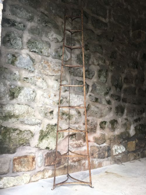 tall painted pot stand - CATEGORY: ANTIQUE MISCELLANEOUS - DATED 1850