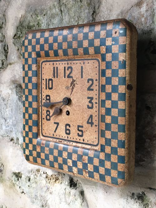 1930s painted bistro wall clock - CATEGORY: ANTIQUE CLOCKS - DATED 1930