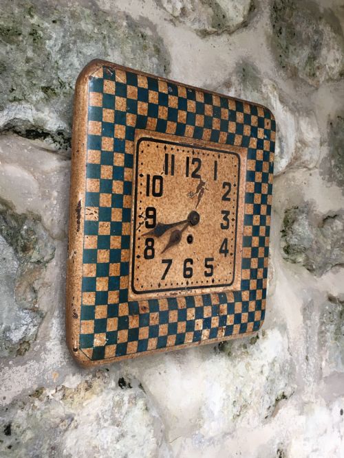 1930S PAINTED BISTRO WALL CLOCK - ADDITIONAL PHOTO 4