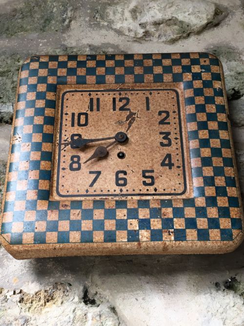 1930S PAINTED BISTRO WALL CLOCK - ADDITIONAL PHOTO 7