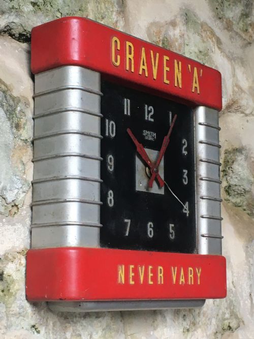 ART DECO ADVERTISING WALL CLOCK - ADDITIONAL PHOTO 1