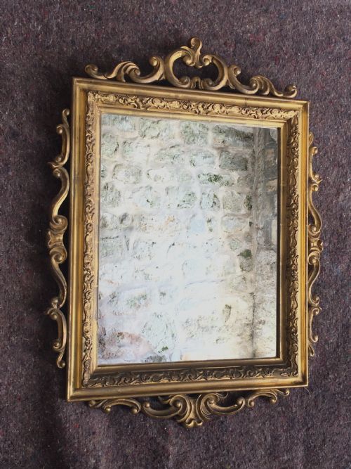 attractive gilt framed wall mirror - CATEGORY: ANTIQUE MIRRORS - DATED 1910