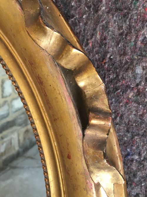 C19TH OVAL GILT FRAMED MIRROR - ADDITIONAL PHOTO 6