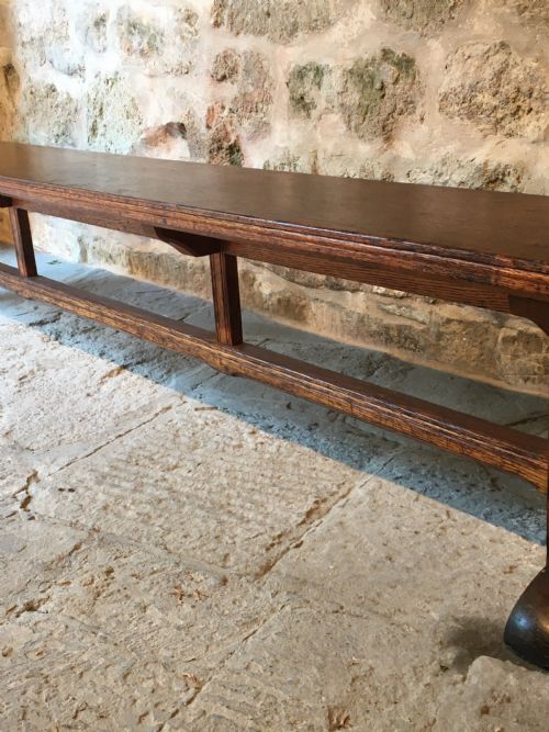 A LONG OAK BENCH - ADDITIONAL PHOTO 6