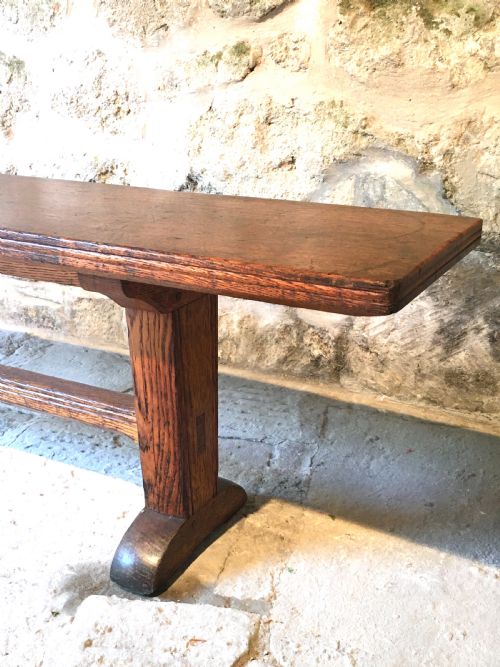 A LONG OAK BENCH - ADDITIONAL PHOTO 7