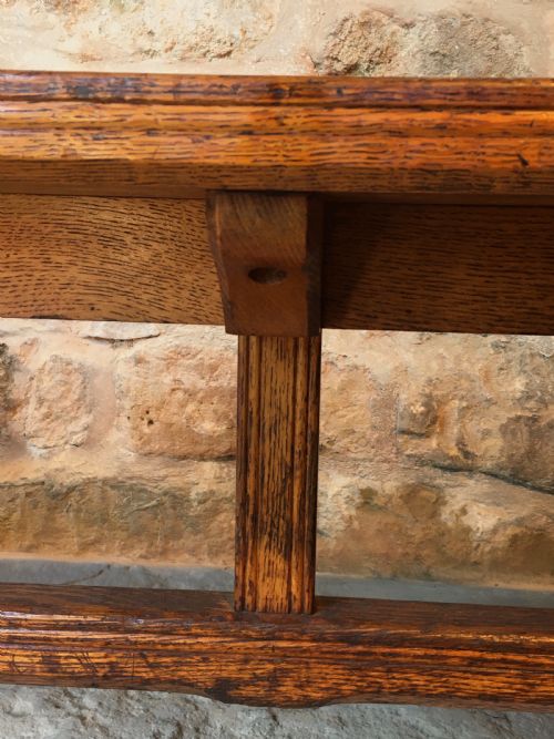 A LONG OAK BENCH - ADDITIONAL PHOTO 16