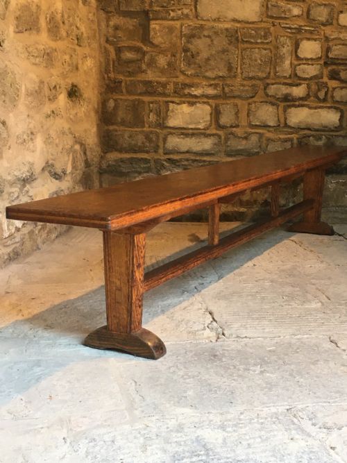 A LONG OAK BENCH - ADDITIONAL PHOTO 21