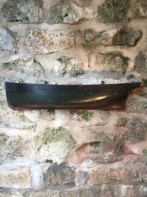 magnificent halfhull boat model - CATEGORY: ANTIQUE MISCELLANEOUS - DATED VICTORIAN