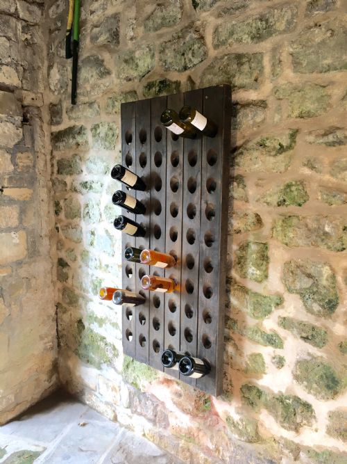 WALLHANGING SOLID OAK WINE RACK - ADDITIONAL PHOTO 8