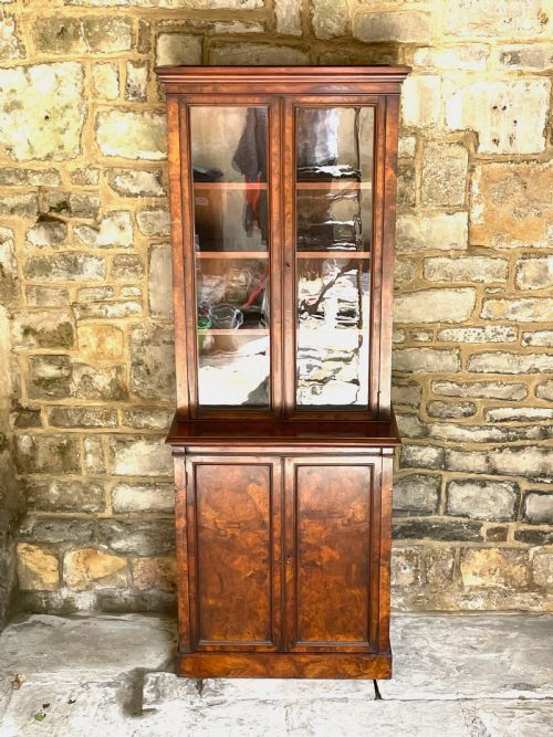SMALLMEDIUM LIBRARY BOOKCASE IN BURR WALNUT - ADDITIONAL PHOTO 11