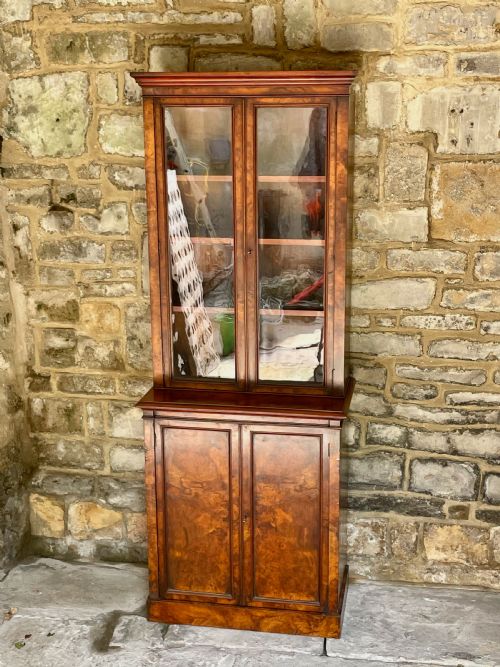 SMALLMEDIUM LIBRARY BOOKCASE IN BURR WALNUT - ADDITIONAL PHOTO 13