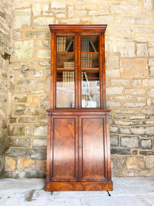 SMALLMEDIUM LIBRARY BOOKCASE IN BURR WALNUT - ADDITIONAL PHOTO 15