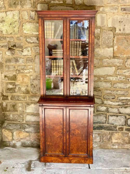 SMALLMEDIUM LIBRARY BOOKCASE IN BURR WALNUT - ADDITIONAL PHOTO 22