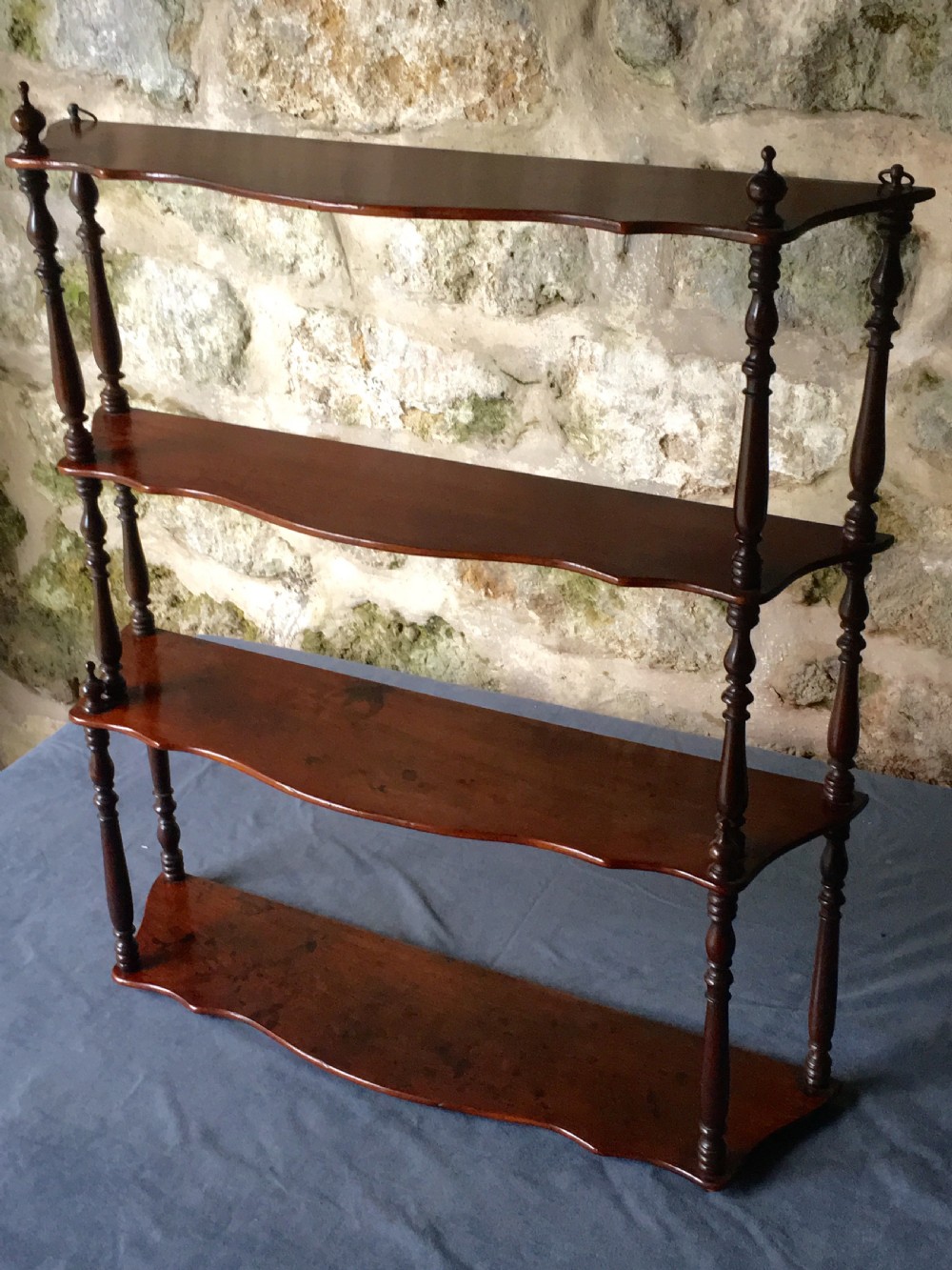  Stunning set of Serpentine-Fronted Wall Shelves 