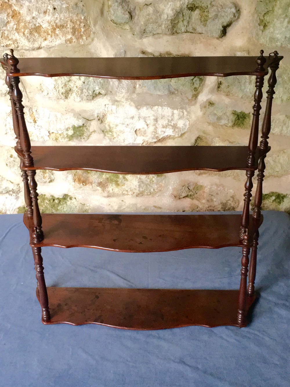  Stunning set of Serpentine-Fronted Wall Shelves  View II