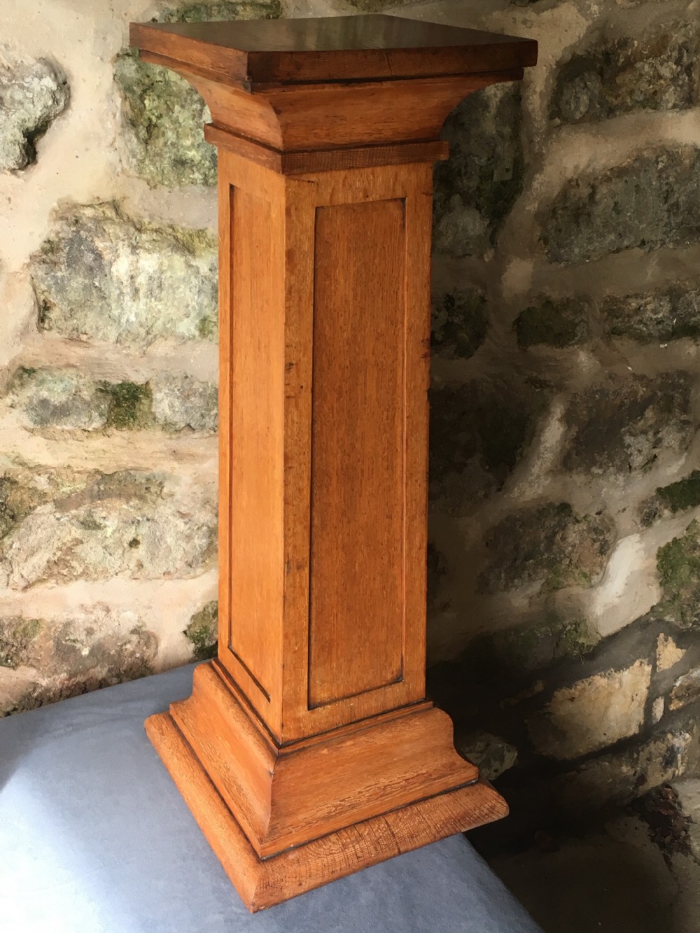 A rare pair of oak pedestal columns View VII