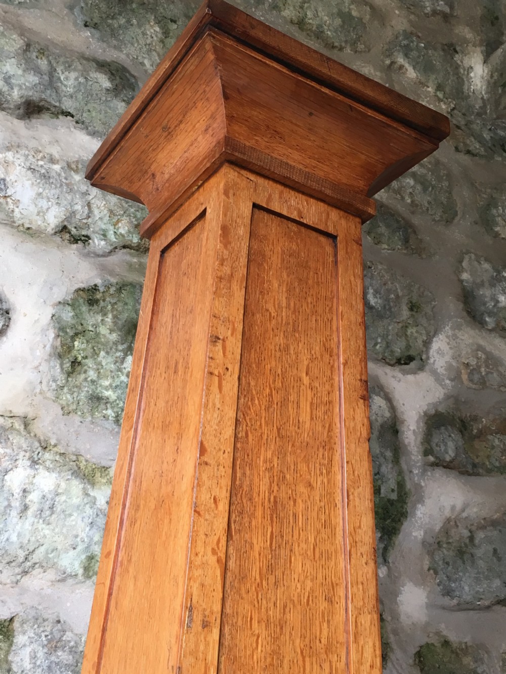 A rare pair of oak pedestal columns View VIII