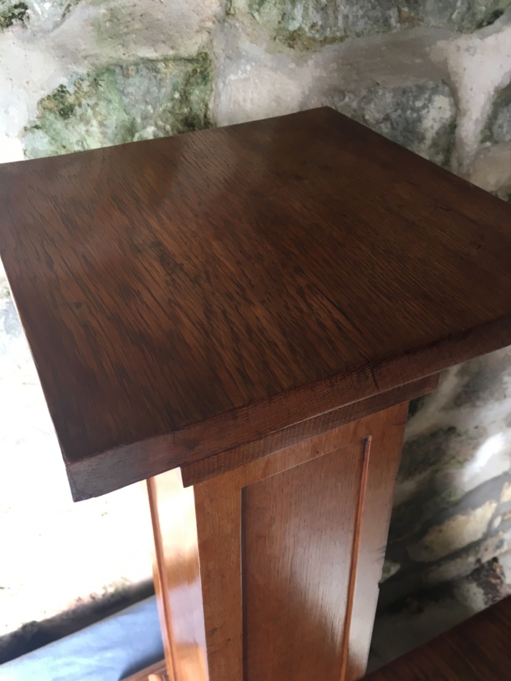 A rare pair of oak pedestal columns View XI